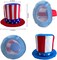 6 Pack 4th of July American Flag Top Hats – Patriotic Red White Blue Party Hats for Adults, Independence Day Memorial Day Parade Costume Accessories